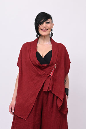 Completo lino giacca zip - Lava