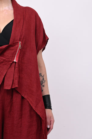 Completo lino giacca zip - Lava