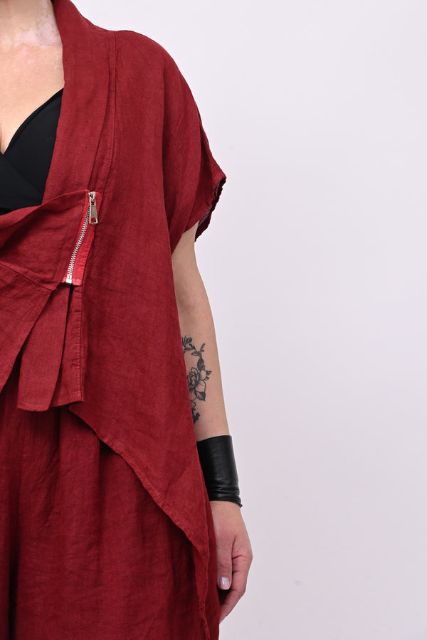 Completo lino giacca zip - Lava