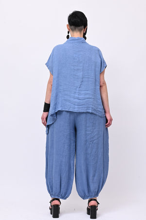 Completo lino giacca zip - Polvere