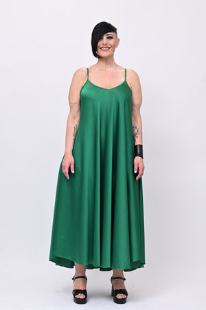 Abito sottoveste raso - Verde Gucci