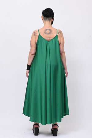 Abito sottoveste raso - Verde Gucci