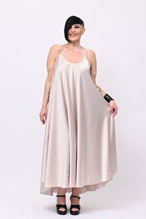 Abito sottoveste raso - Nude