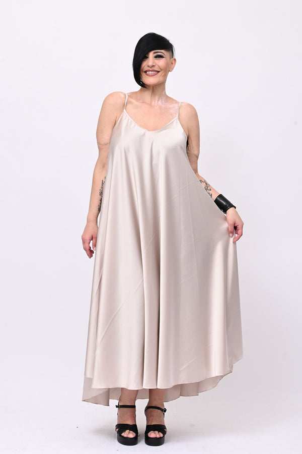 Abito sottoveste raso - Nude