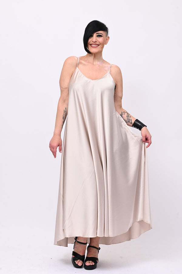 Abito sottoveste raso - Nude