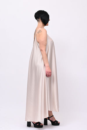 Abito sottoveste raso - Nude