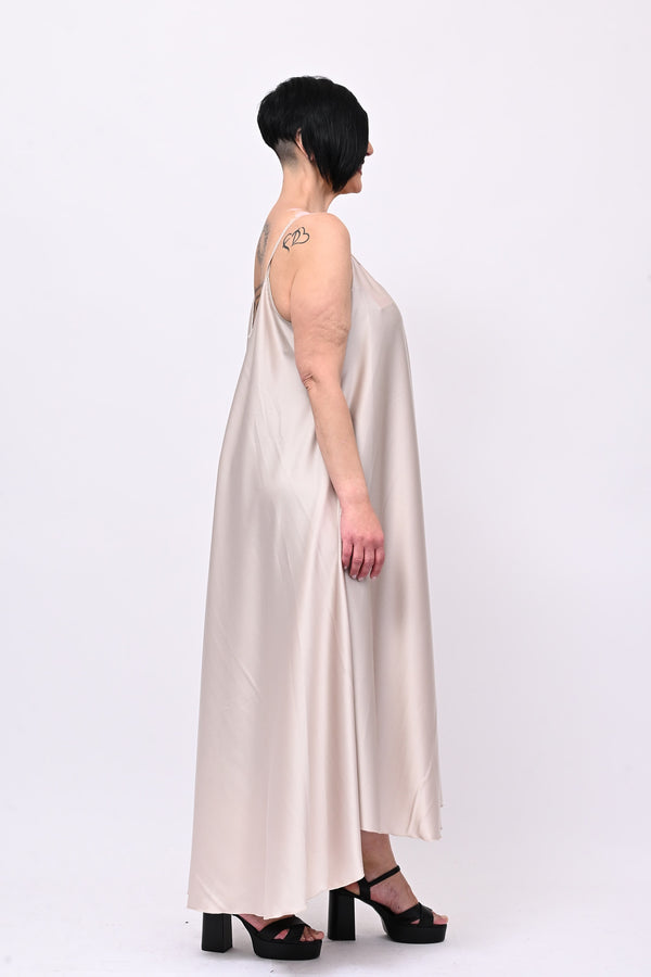Abito sottoveste raso - Nude