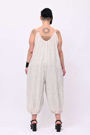 Jumpsuit lino palloncino - Burro