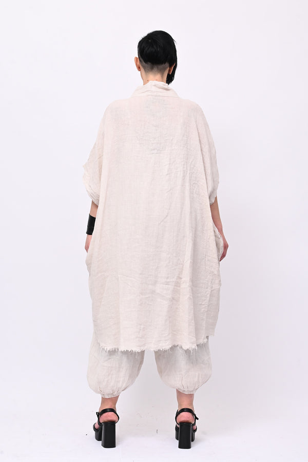 Kimono lino laccio - Burro