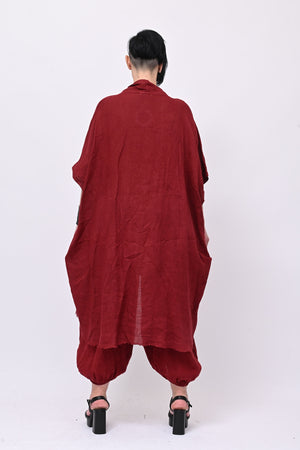 Kimono lino laccio - Vino