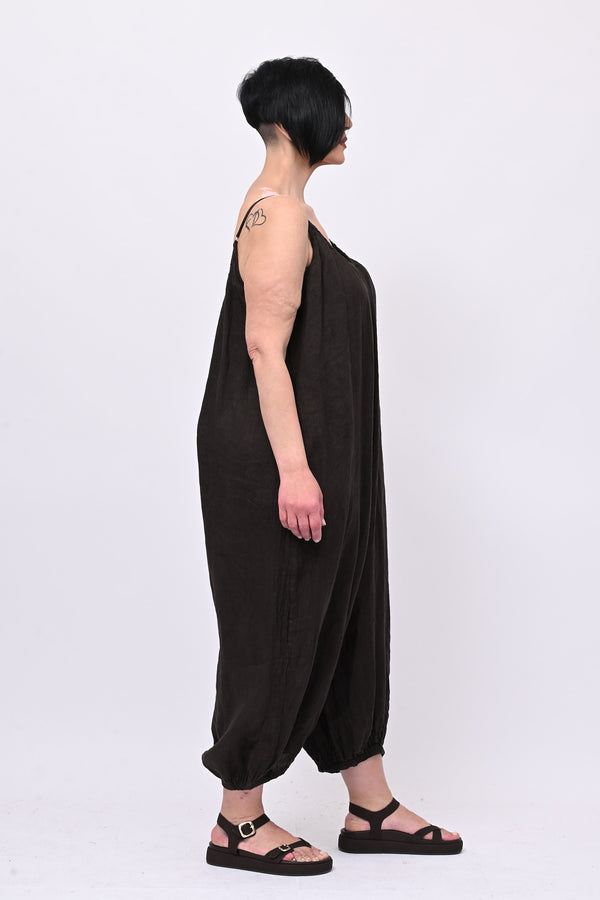 Jumpsuit lino palloncino - MORO
