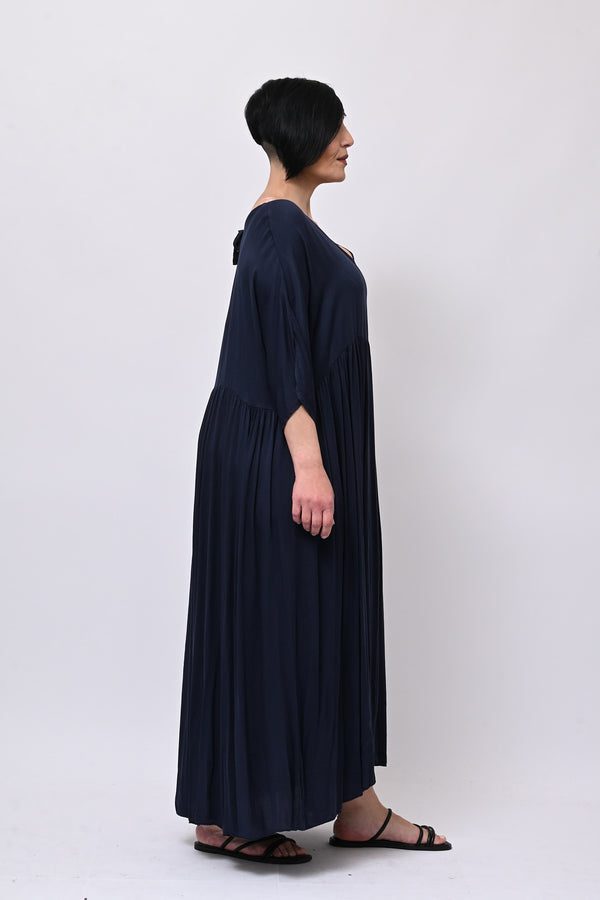 Abito viscosa laccetto - Blu