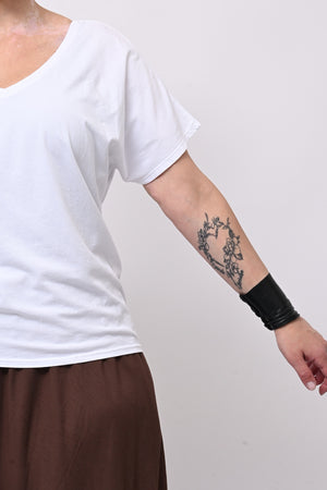 T-shirt doppia V - Bianco