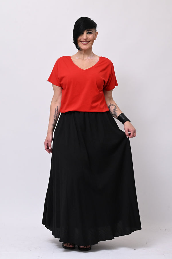 T-shirt doppia V - Rosso