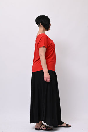 T-shirt doppia V - Rosso