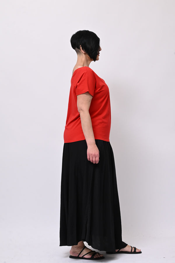 T-shirt doppia V - Rosso