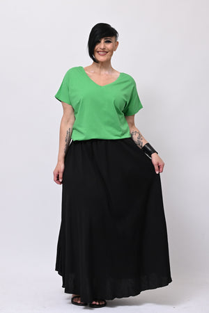 T-shirt doppia V - Smeraldo