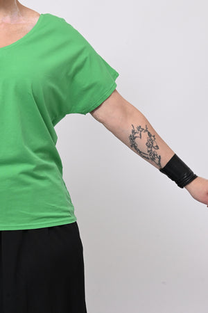 T-shirt doppia V - Smeraldo