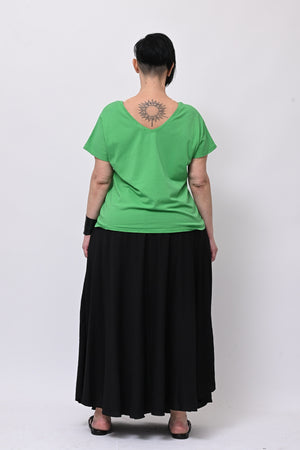 T-shirt doppia V - Smeraldo