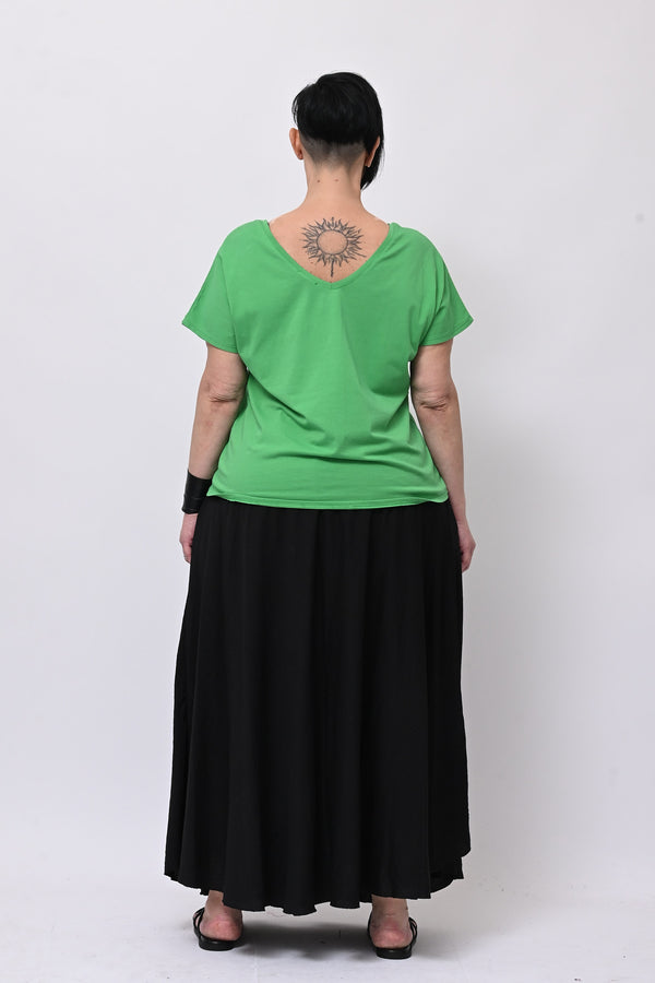 T-shirt doppia V - Smeraldo