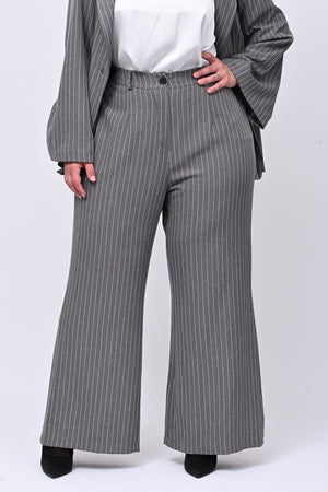 Completo gessato cinta - Grigio