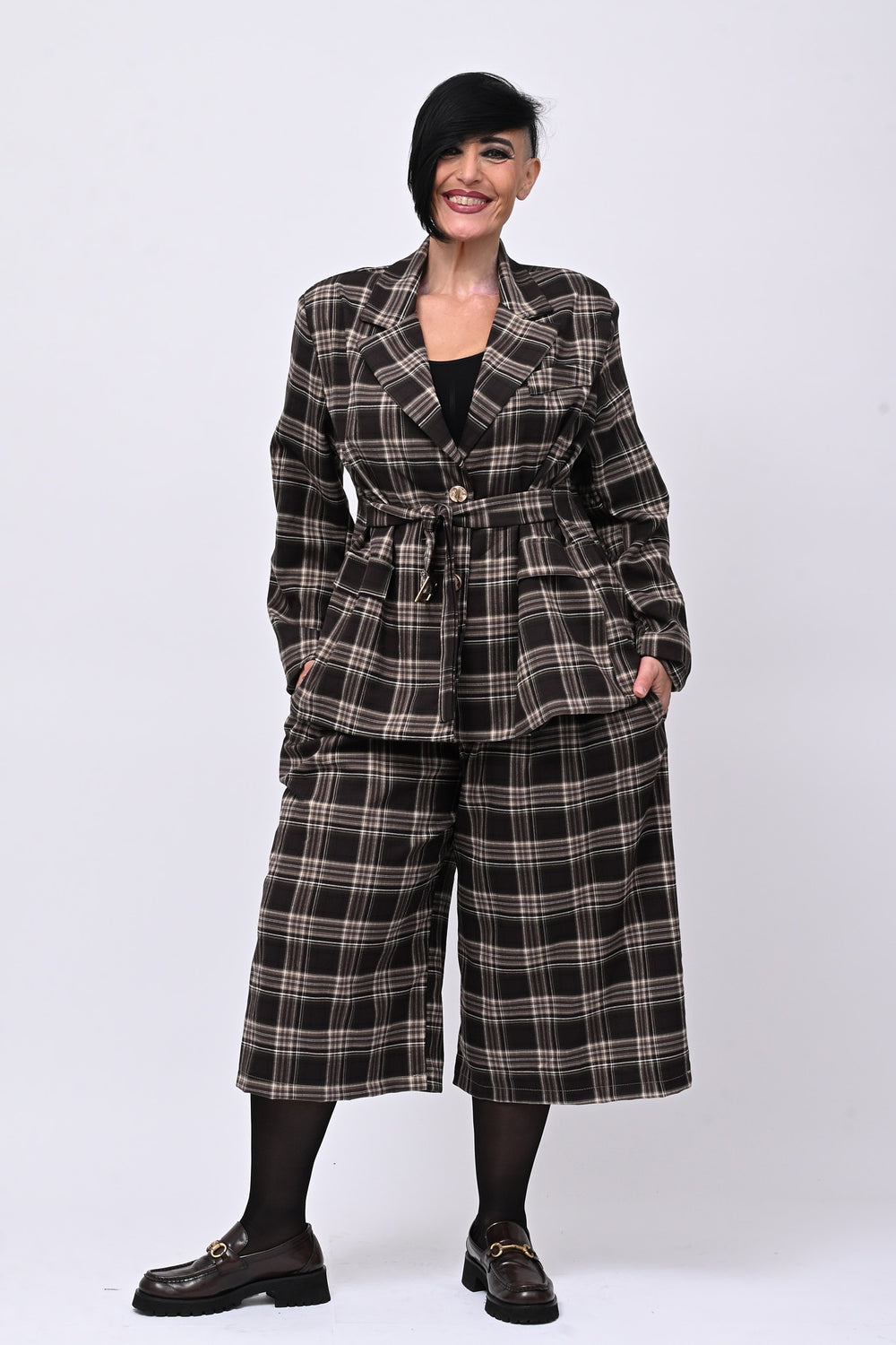 Completo tartan crop - Moro