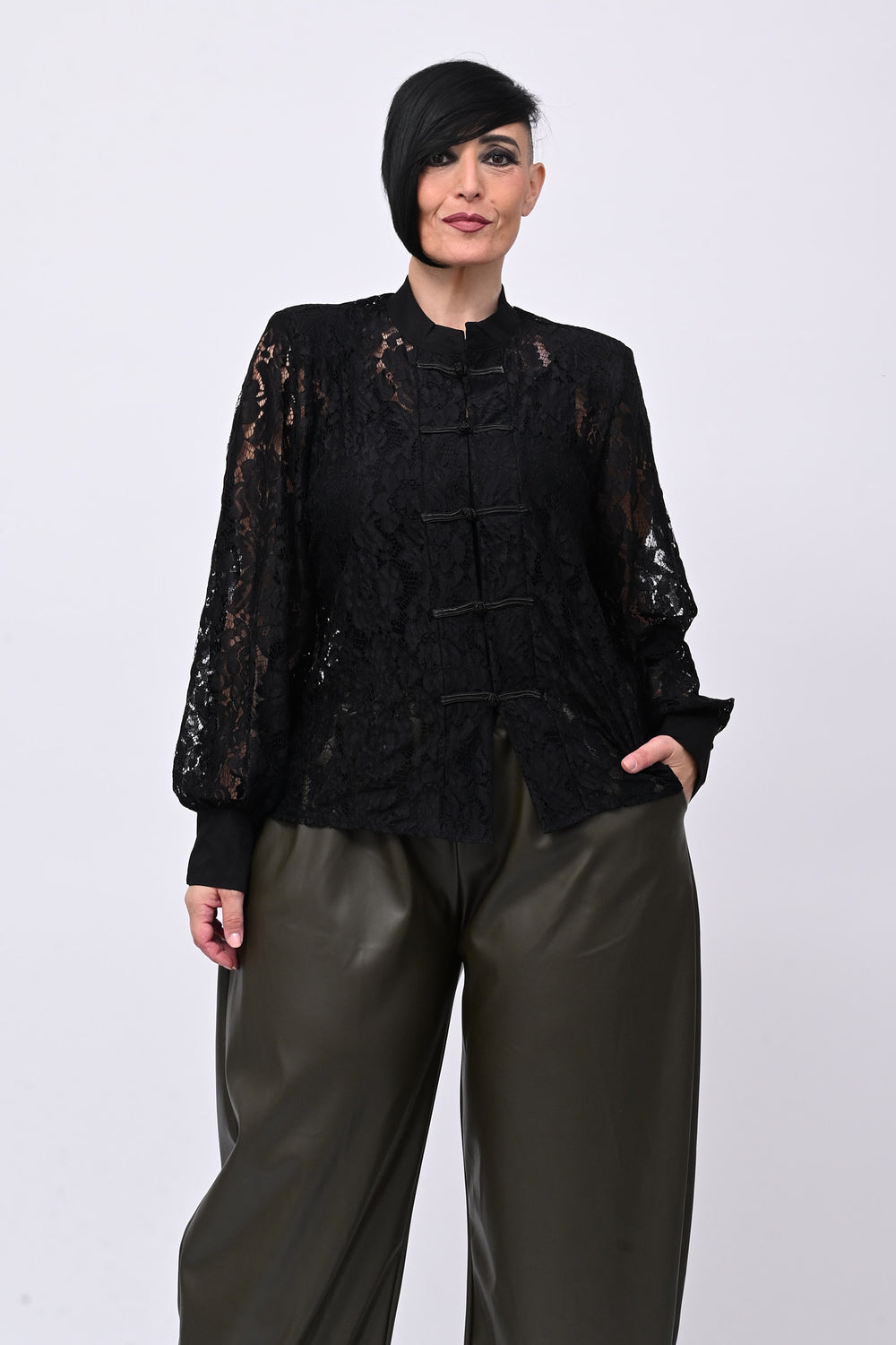 Giacca pizzo Hong Kong - Nero