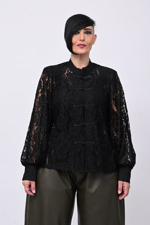Giacca pizzo Hong Kong - Nero