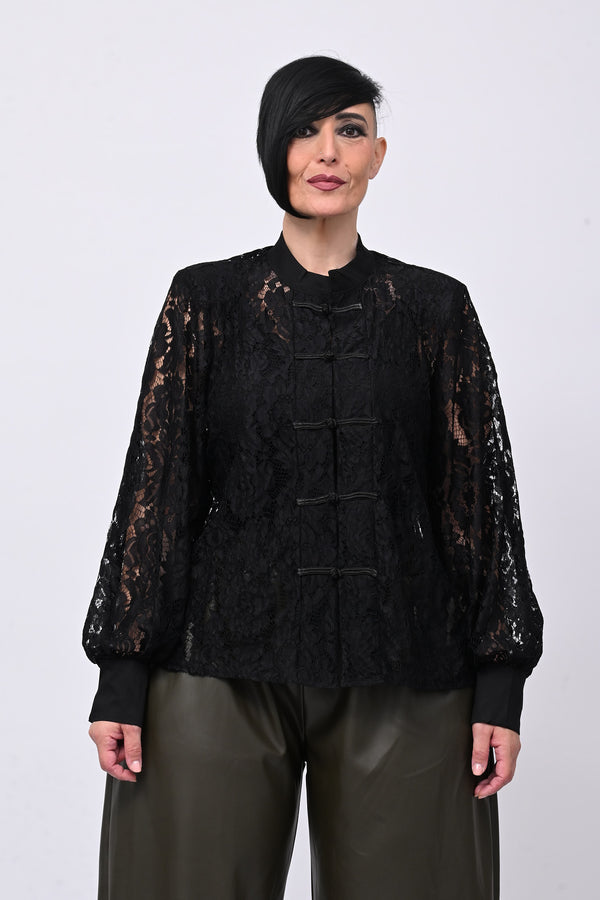 Giacca pizzo Hong Kong - Nero