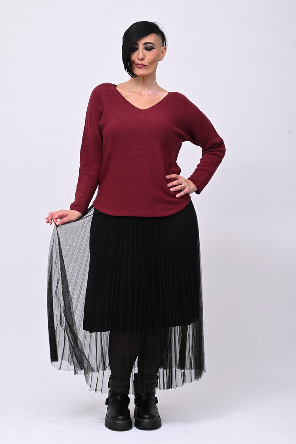 Gonna tulle plisse - Nero