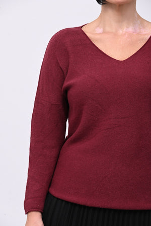 Pull basico scollo V - Vino