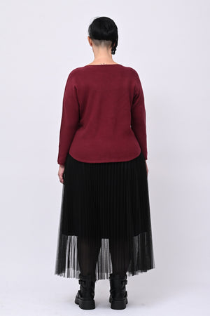 Pull basico scollo V - Vino