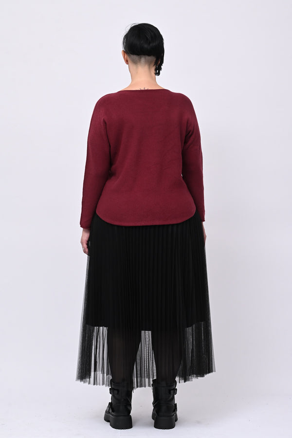 Pull basico scollo V - Vino