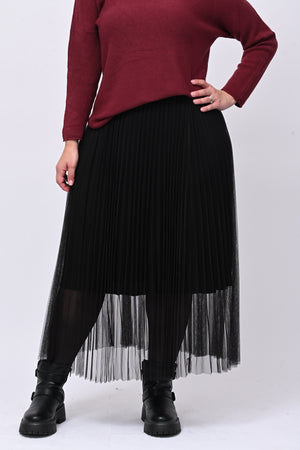 Gonna tulle plisse - Nero