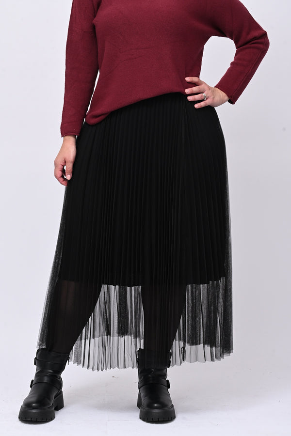 Gonna tulle plisse - Nero