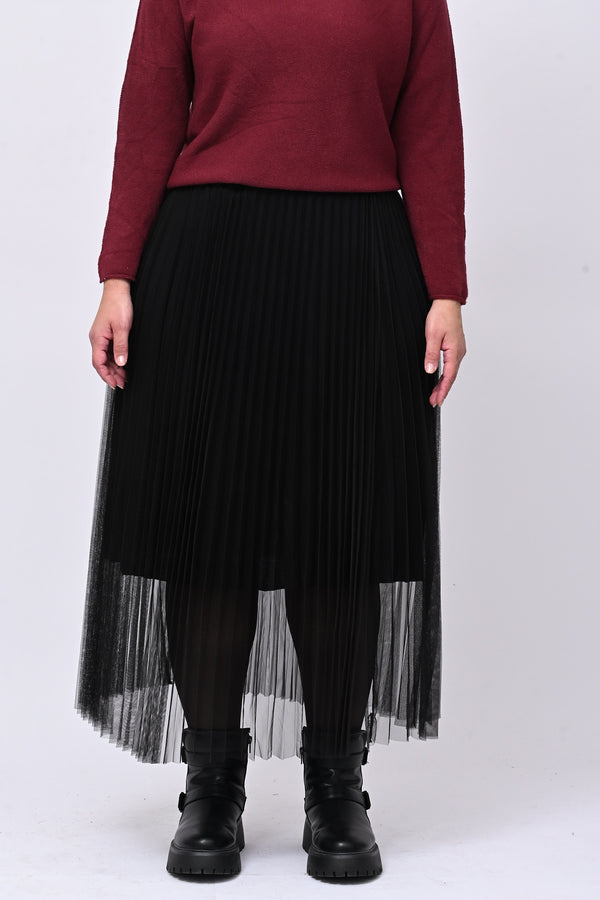 Gonna tulle plisse - Nero