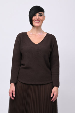 Pull basico scollo V - Moro