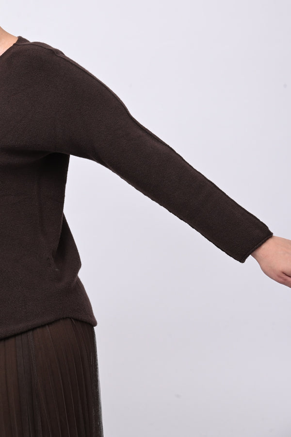 Pull basico scollo V - Moro