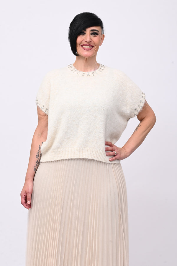 Pull angora strass - Burro