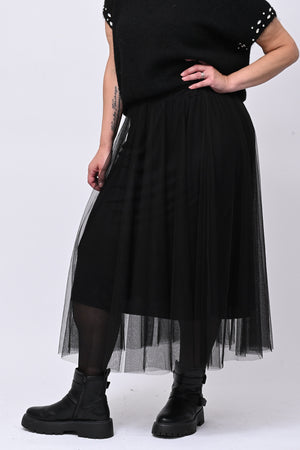 Gonna tulle ruota - Nero