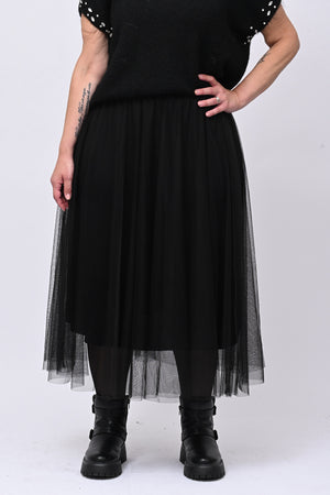 Gonna tulle ruota - Nero