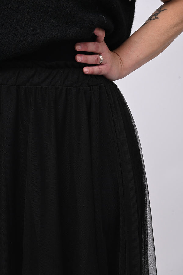 Gonna tulle ruota - Nero