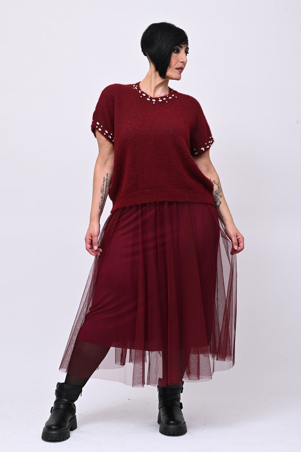Pull angora strass - Vino