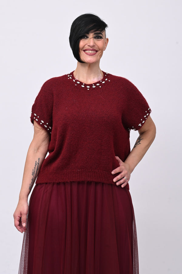 Pull angora strass - Vino