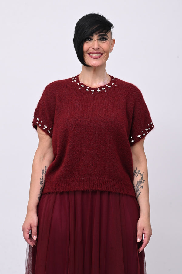 Pull angora strass - Vino