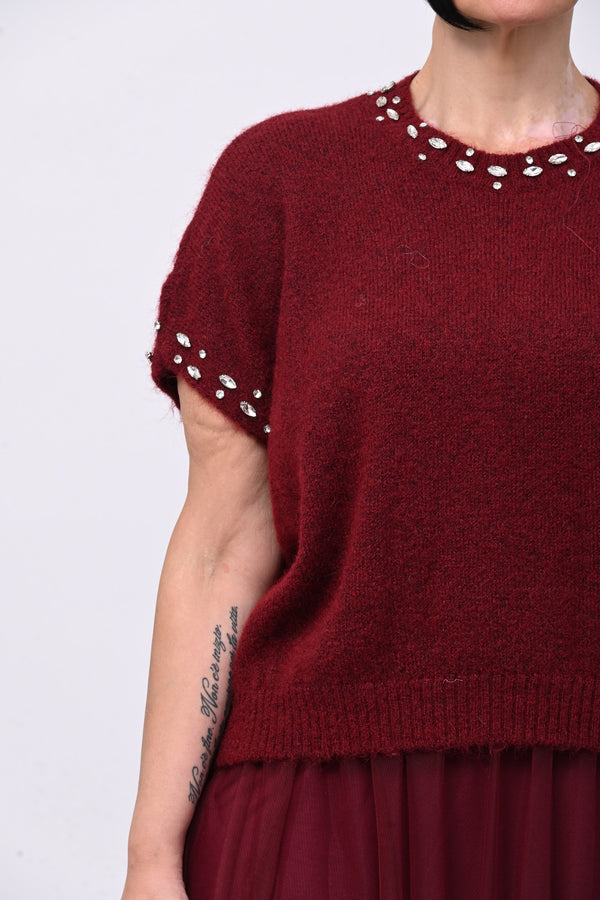 Pull angora strass - Vino