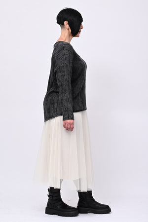 Gonna tulle ruota - Greige