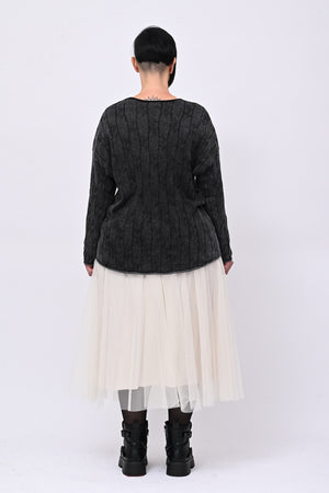 Gonna tulle ruota - Greige