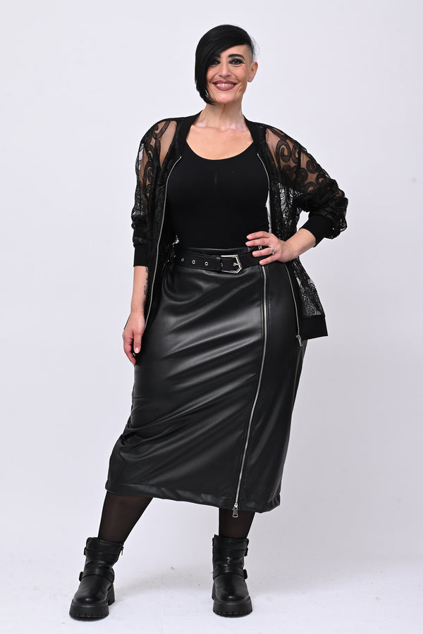 Bomber pizzo - Nero
