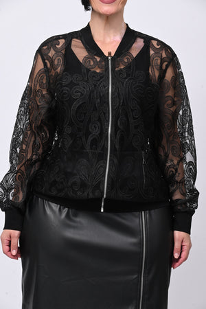 Bomber pizzo - Nero